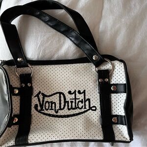 Von Dutch Black and White Women's Bag